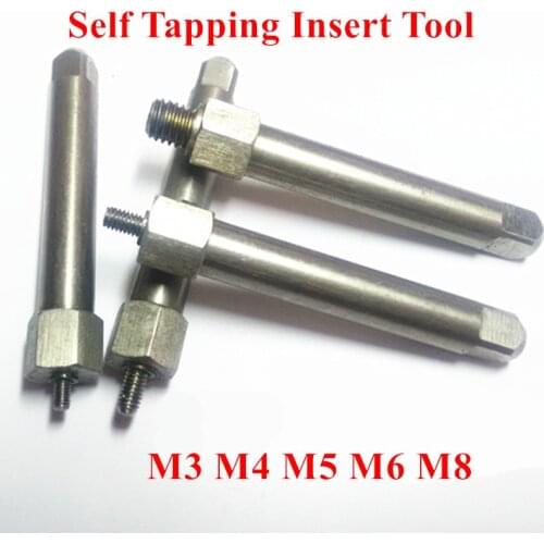 M3 M4 M5 M6 M8 Thread Repair Manual Screw Bushing Install Tool , Self Tapping Thread Insert Tool