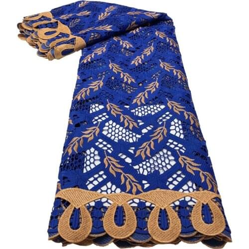 African Cord Lace Fabric Punch Nigerian Guipure Water Soluble Lace Fabrics For Party Garment Sewing r21-61