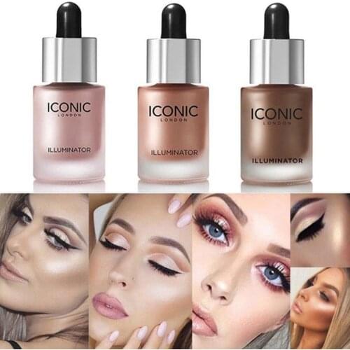 Makeup Face Glow Liquid Highlighter Makeup Shimmer Face Illuminator Oil Glow Contour Cosmetic Concealer Primer