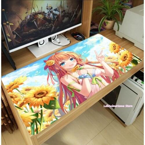 Anime Princess Connect! Re:Dive Pecorine Lovely Loli Girl Mouse Pad Laptop PC Mice Mat Keyboard Mat Anti-Slip Playmat Cosplay