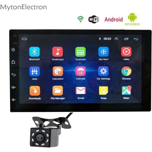 Universal Android os Car Radio Audio Stereo FM USB 2din DVD 1024*600 GPS Navigator Bluetooth Rear view Backup Parking Camera
