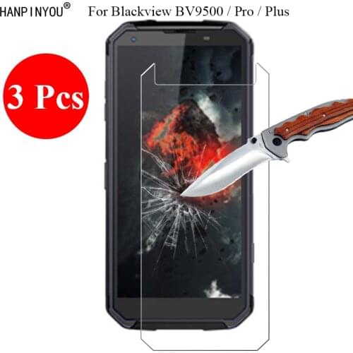 3 Pcs/Lot New 9H 2.5D Tempered Glass Screen Protector For Blackview BV9500 / Pro / Plus 5.7" Protective Film + Clean Tools