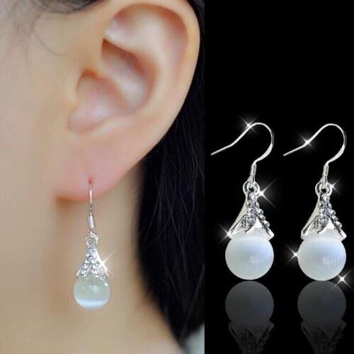 CHENFAN Japan and South Korea ear nails temperament long ear jewelry fashion simple cat eye earrings for women 2020 girl gift