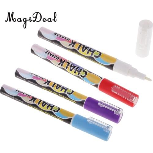 Liquid Chalk Markers Chalk Pens For Chalkboard, Whiteboard, Blackboard, Window, Glass, LED Board 3mm Reversible Tip