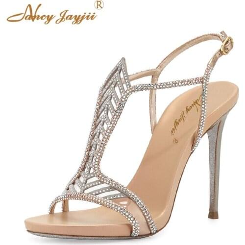 Luxury Blue Summer Women Sexy Thin High Heels 12cm Shoes Sandals Party Dress Night Woman Shoes Buckle Ankle Strap Size 38 37