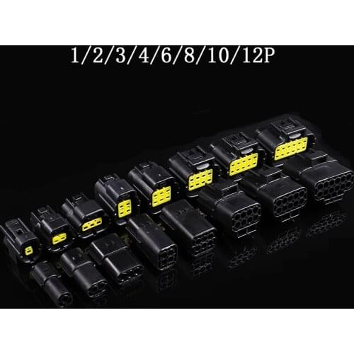 1.8 Series 1/2/3/4/6/8/10/12 Pin Waterproof Electric Wire Connector Plug Male Female Adapter Automotive Cable Jointer 17-24 AWG