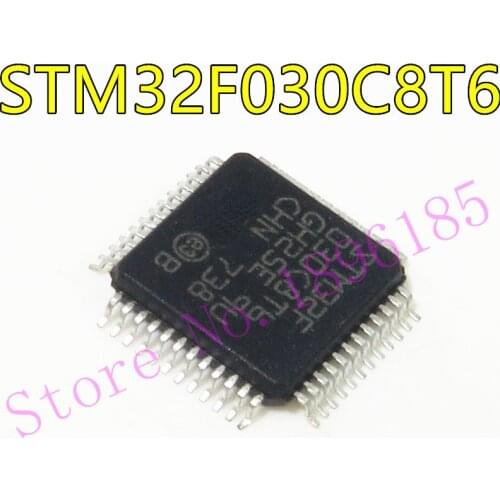 1PCS/lot Nnew original STM32F030C8T6 STM32F030 32-bit microcontroller 48MHZ LQFP-48 IC chip