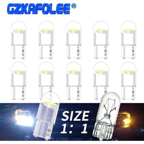 10PCS W5W t10 led light 168194 Interior Map Dome Light Parking Light Auto Signal Lamp led 194 168 W5W T10 Lamp CANBUS No error