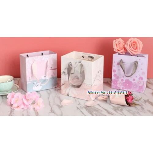 14x7x15cm Cute Animal Paper Gift Bags Pink Candy Bag for Party Baby Shower Birthday Candy Box Birthday Party Supplies