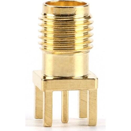2/5/10Pcs SMA Female Jack Solder Nut Edge PCB Clip Straight Mount Gold Plated RF Connector Receptacle Solder factory wholesale