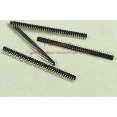 20pcs/lot) 2*40Pin Double Row Male Silver Pin Header Strip Connector Pitch:2.54MM(0.1inch)
