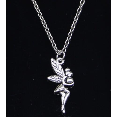 20pcs New Fashion Necklace 26x11mm fair angel Pendants Short Long Women Men Colar Gift Jewelry Choker