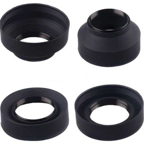 3 stage Foldable rubber lens hood camera lens hood 49/52/55/58/62/67/72/77mm for canon nikon sony 550d 600d 700d d5100 d3200 d3