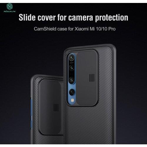 For Xiaomi mi 10 pro Case Cover NILLKIN Slide Cover Camera Protection Case For Xiaomi mi 10 mi 10 pro Cover Anti-skid Cover
