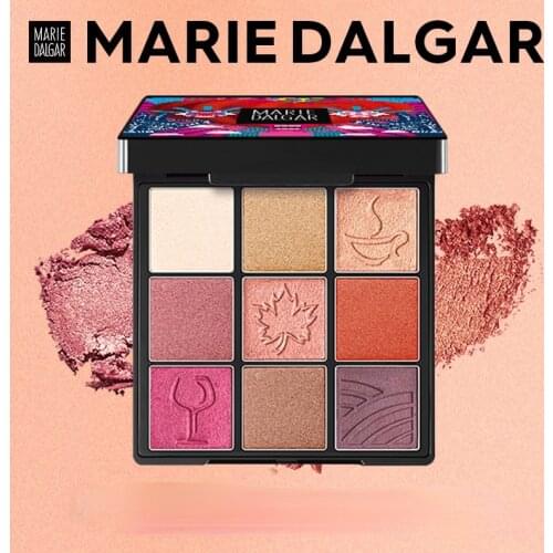 CX MARIE DALGAR Nine Colors Eye Shadow Plate Womens Pearlescent High Gloss Glitter Earth Color Nude Color Waterproof Genuine