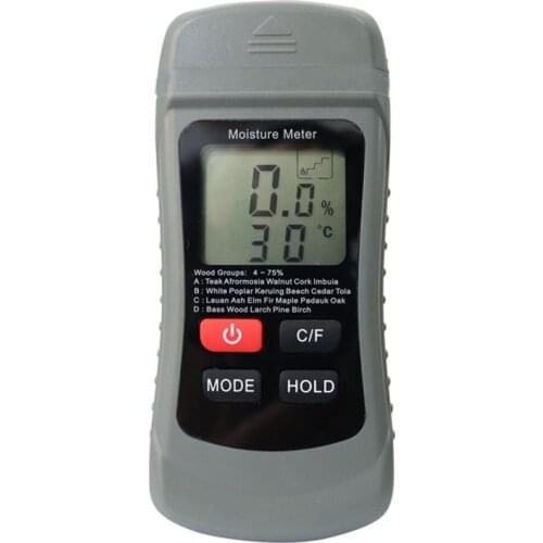 Two-in-one Pin Type Wood Moisture Meter Wood Temperature/Humidity Detector