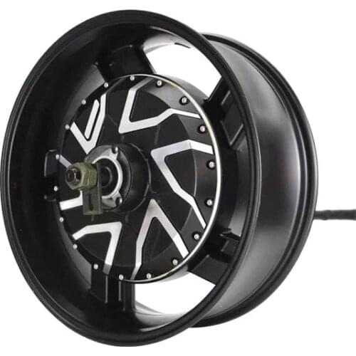 QSMOTOR 12KW 6.0x17inch In-Wheel Hub Motor For Electric Motorcycle Moped