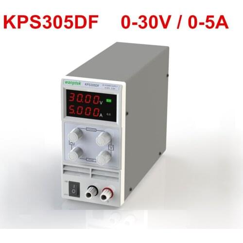 KPS305DF 0-30V/0-5A 110V-230V 0.1V/0.001A EU LED Digital Adjustable Switch DC Power Supply mA display Convertible