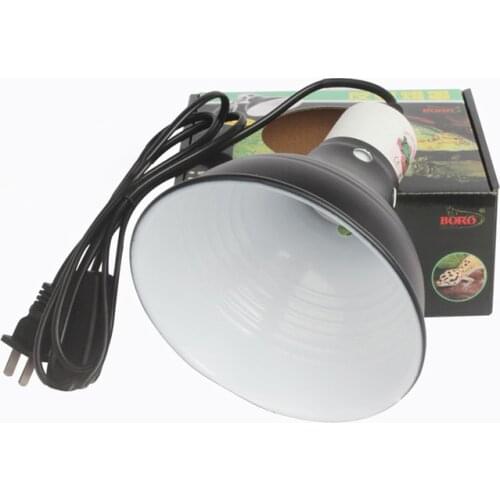 BENE 5.5 Inch Dome Reptile Lamp Fixture Reptile UVB Light Fixture Optical Reflection Cover Reptile Glass Terrarium PT-55WHDM