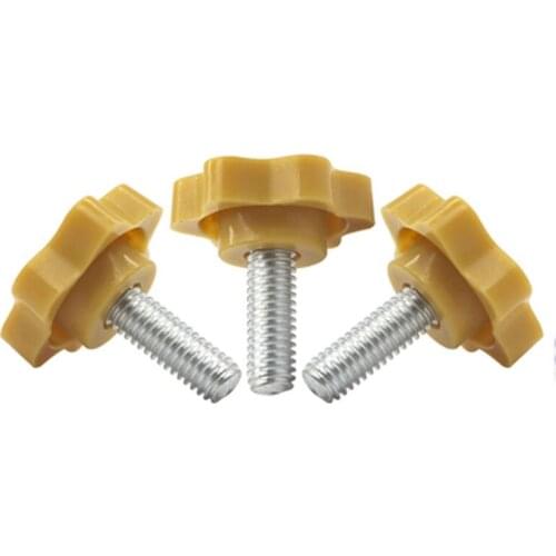 M4 Thumb Screw Torx Plastic Bolts Plum blossom Screws 25mm Head diameter Yellow