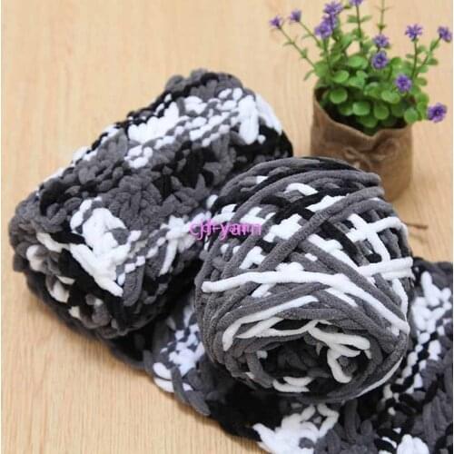 100g skeins Cotton Yarn Colorful Knitting Chunky Wool velvet BabySoft Knitted chenille Chunky Colours wholesale Yarn Baby DIY
