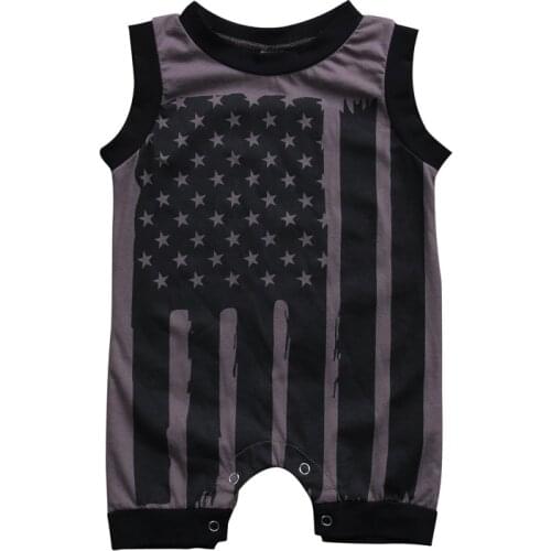 New Fashion Infant Baby Boy Girl Romper Sleeveless Cotton Romper Striped Jumpsuit Outfits Clothes