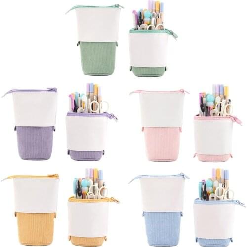 Creative Retractable Pencil Case Kawaii Office School Stationery Supplies Storage Bag Pencil Cases Kid Cute Pen Holder Box New