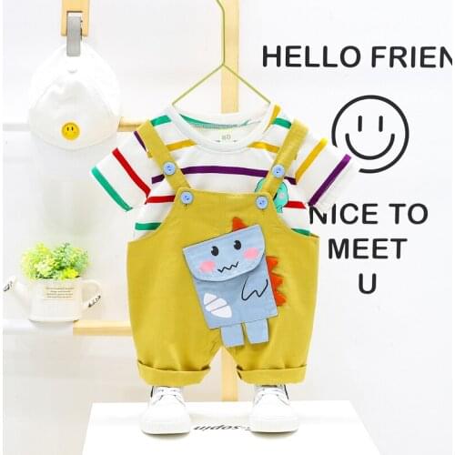 0-4 Years Summer Boy Clothing Set 2021 New Casual Fashion Active Sport T-shirt+ Pant Kid Children Baby Toddler Boy Clothing