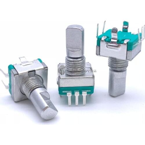 EC11 rotary encoder with switch 30 positioning 15 pulse 15mm half-axis audio digital potentiometer 5 feet