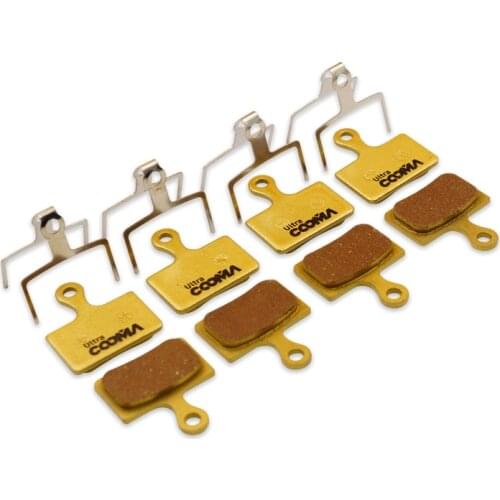 Bicycle Brake Pads for SHIMANO M9100 R9170 Ultegra R8070, U5000, RS805, RS505, RS405 RS305 Road Disc Brake, 4 Pairs, Gold Ultra