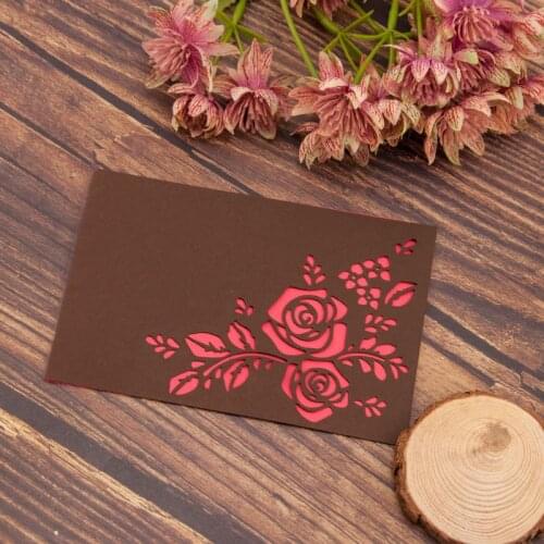 Reunion Rose Hollow Lace Metal Cutting Dies Scrapbooking Craft Mold Cut Die Stencil Handmade Paper Card Make Template 2021