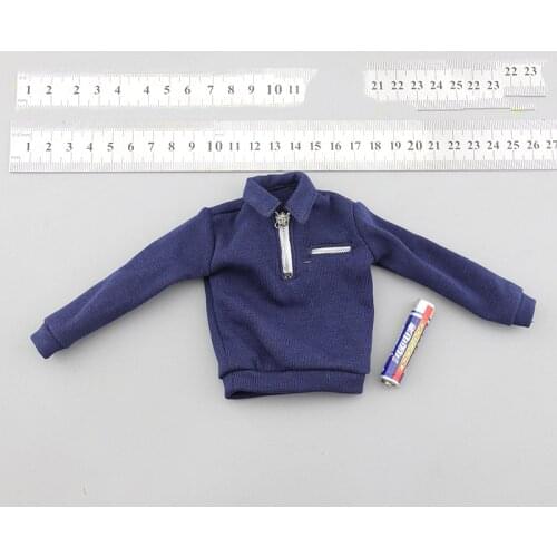 1/6 Scale D80149 Male Blue Sweater Coat Model for 12''Body DIY Accessories