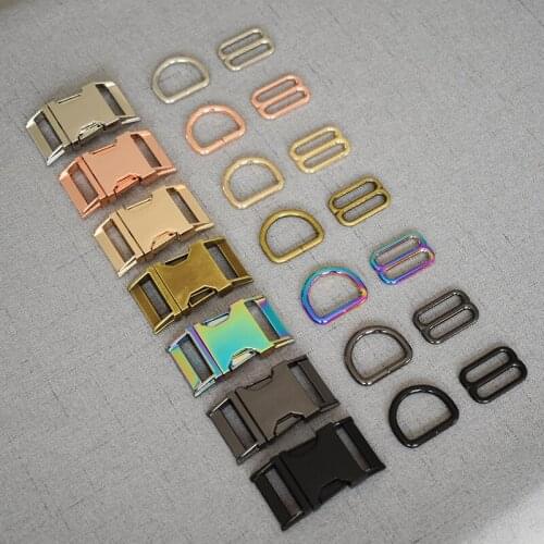 1 set 25mm metal buckle adjust buckle D ring/three-piece for pet dog collar necklace handmade DIY accessory