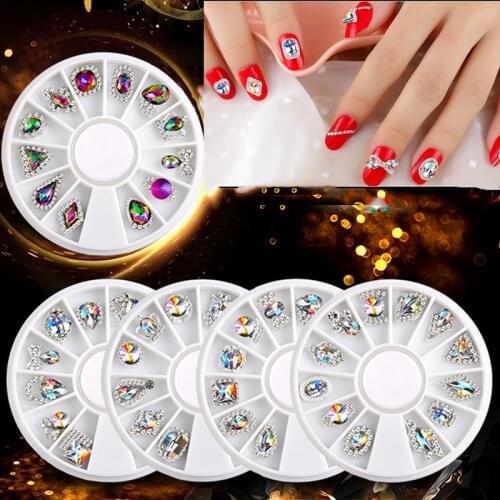 1 Box Nail Art Alloy Rhinestones For Nails 3D Crystal Stones For Nail Art Decorations Diy Design Manicure Diamonds