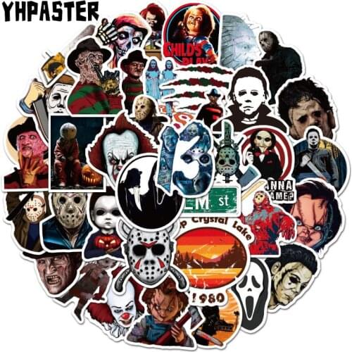 10/30/50pcs Mixed Horror Classic Film Charakter Cartoon Freddy Krueger Stickers For Laptop Skateboard Luggage Motorcycle