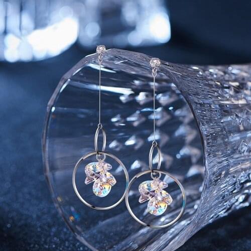 Womens Costume Jewelry Dangle Earings made with Austrian Crystal for Girls Party Wedding Accessories Best Christmas Bijoux Gift