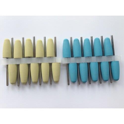 20pcs\set Polishing Silicon Rubber Polishers Shank Super-Fine For Dental Lab