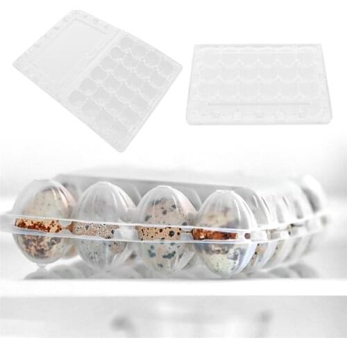24PCS 24 Grids Quail Egg Carton Storage Container Organizer Disposable Storage Box Transparent Egg Dispenser Holder
