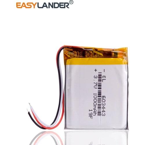 3 line Liter energy battery 3.7V e road route LH950 LH980N 603443 063443 1000mAh 5 inch navigator universal rechargeable battery