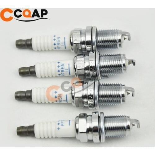 4pcs/lot Iridium Spark Plug PFR5N-11 5838 For Hyundai Santa Fe Tiburon XG350 Kia Sportage PFR5N11 PFR5N11-5838