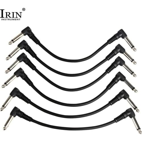 6pcs/set Guitar Effect Pedal Cables Connecting Line Black Guitar Effects Connecting Line