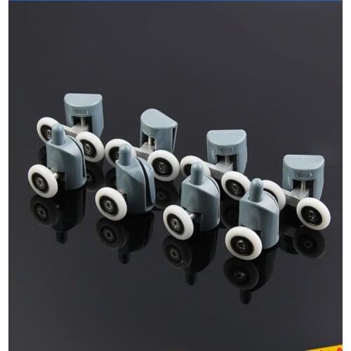 8pcs Shower Rooms Cabins Pulley Roller /Runners/Wheels/Pulleys Diameter 22/23/25MM (4double top +4 singel bottom )