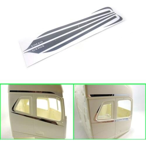 Decorative Metal Stickers on The Side for 1/14 Tamiya RC Truck Trailer Tipper Volvo FH16 750 Car Diy Parts