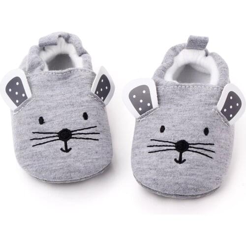 Cartoon Baby Shoes Cute Newborn Boys Girls First Walkers Toddler First Walkers Baby Shoes Flats Soft Slippers Shoes