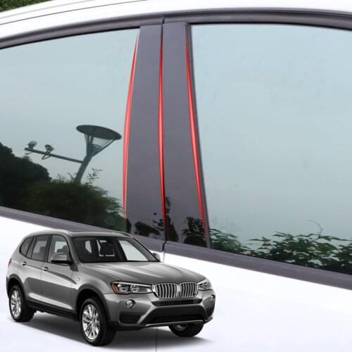 For BMW X3 F25 G01 2011-2020 Car Styling PVC Car Window Pillar Trim Sticker Middle BC Column Stickers External Auto Accessories