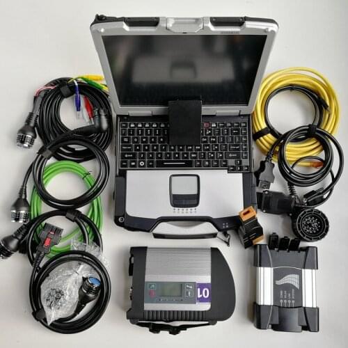 2in1 Auto Diagnosis tools MB Star C4 and Icom next with Software in 1TB New SSD on Used laptop Toughbook CF-30