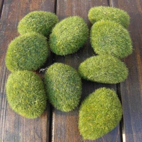 Various sizes greenFoam moss stone fake rock rubble artificial flower pots christmas wedding home decoration plush ball