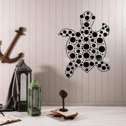 Cool Vinyl Decal Tribal Animal Sea Turtle Wall Sticker Home Decoration For Living Room Ocean Animal Decor Art Unique GiftYY636