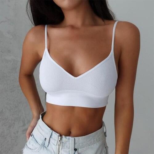 Girls Summer Sexy U-neck Camisole Ladies Fashionable Solid Color Sleeveless Midriff-baring Top Backless Base Shirt Dating