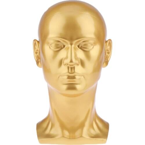 Male Mannequin Manikin Head Lightweight Showcase Display Stand Model Perfect in Salon Home Display Wigs,Hats,Caps